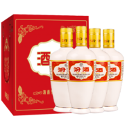 汾酒53度 杏花村清香型粮食白酒整箱礼盒 （瓷瓶出口版）500mL 4瓶装