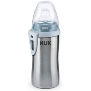 NUK Active 水杯 高品质不锈钢瓶身 1 件 215 毫升 蓝色