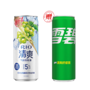 京喜特价APP、需抢券：RIO 锐澳 鸡尾酒 清爽葡萄1罐+雪碧1罐