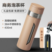 京喜特价app：草莓生活（CMSH）玻璃杯男女士高颜值    经典咖430ml（礼盒装）