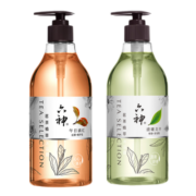 六神沐浴露 保湿滋润深层洁净沐浴乳 植物滋润温和沐浴液礼盒 茗茶植萃套装475ml*2