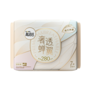 高洁丝（Kotex）奢透蝉翼极薄棉柔卫生巾280mm7P薄如蝉翼 告别闷热 奢柔透气