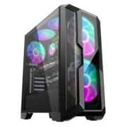 大水牛（BUBALUS）守护者X1 游戏电脑台式主机机箱(配3把RGB幻彩风扇/支持E-ATX主板/玻璃侧透/支持360水冷)