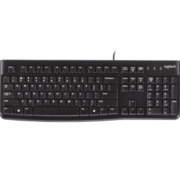 罗技（Logitech）键盘K120 全尺寸有线键盘 USB接口电脑笔记本键盘 带数字键盘 黑色