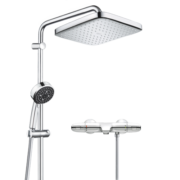 高仪（GROHE）欧洲进口恒温花洒套装 250MM方形顶喷  原装冷触龙头套装2669800C