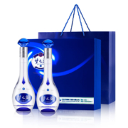 京东百亿补贴：洋河 蓝色经典梦之蓝 M3礼盒绵柔型白酒52度 500ml*2瓶 礼盒装