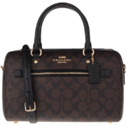 PLUS会员：COACH 蔻驰 女士手提波士顿包 F83607 IMAA8 深棕色 中号