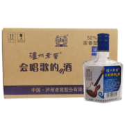 泸州老窖 会唱歌的小酒 浓香型白酒 52度100ml*12瓶整箱装 (方瓶)