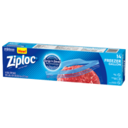 Ziploc 密保诺双链冷冻专用密封袋 大号14个 可重复使用  海鲜肉类冰箱冷冻专用 防冻斑结霜  泰国进口