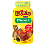 PLUS会员、需抢券：L'il Critters 丽贵 儿童维生素C+锌 190粒*2件