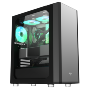 爱国者（aigo）筋斗云 F30钛灰色 宽体大箱 台式机电脑机箱 E-ATX/ATX主板/360冷排/30系显卡/钢化玻璃全侧透