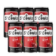 圣路易 SLouis 果味啤酒 桃子樱桃山莓 250ml*6听 比利时进口