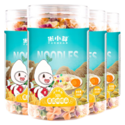 plus会员：米小芽 宝宝多彩蝴蝶面儿童面条果蔬面 200g 蝴蝶面*4罐