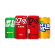 可口可乐mini零度无糖/有糖可选碳酸饮料200ml迷你雪碧芬达汽水