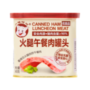 小猪呵呵火腿午餐肉罐头340g  即食速食早餐涮火锅户外 猪肉≥90%家庭应急储备