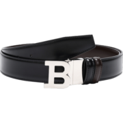 巴利BALLY男士双面腰带黑色巧克力色 B BUCKLE 35 M 290 6193208 110
