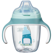 babycare学饮杯宝宝鸭嘴杯儿童水杯防漏防摔带手柄tritan210ml