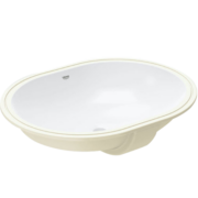 高仪（GROHE）进口陶瓷台下盆 顺滑釉面圆形台盆 家用洗脸盆 有溢水口3971100H