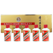 茅台（MOUTAI）【歌德老酒行】贵州茅台酒 53度 酱香型白酒 飞天茅台小酒 条茅 金色条盒装 金条  50ml*5瓶