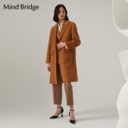 Mind Bridge 女士中长款羊毛大衣 MVCA723F
