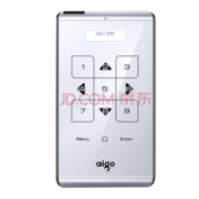 爱国者（aigo）1TB USB3.0 移动硬盘 M21 银色 触控式 自动休眠上锁 加密移动硬盘