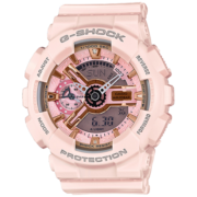 卡西欧（CASIO）【礼物】女表GSHOCK独角兽运动学生石英表腕表日韩表送女友 GMA-S110MP-4A1稀缺淡粉