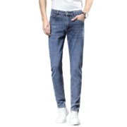 PLUS会员：JEANSWEST 真维斯 男士直筒牛仔裤 ED-31-HDL-2203