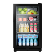海尔（Haier）96升家用客厅办公室冷藏柜暖藏冰吧 茶叶饮料水果蔬菜保鲜柜囤货小型冰箱DS096A 以旧换新