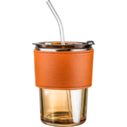 概率券：LOVWISH 乐唯诗 皮套吸管玻璃杯