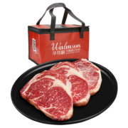 华牧鲜 进口原切眼肉牛排套餐1.6kg/(8份) 谷饲厚切牛肉 冷冻生鲜 礼袋