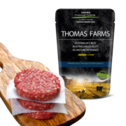 THOMAS FARMS 谷饲安格斯牛肉饼 500g（5片）国内生产 冷冻生鲜 无淀粉早餐汉堡饼