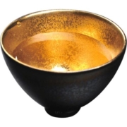 容山堂 莺歌烧七彩孔雀釉鎏金茶杯 品茗杯主人杯个人单杯盏斗笠杯