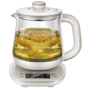 小熊（Bear） 迷你养生壶 煮花茶壶电热水壶电煮锅玻璃加厚保温杯 YSH-A08U6 浅灰色
