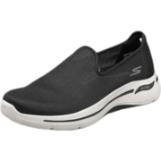 斯凯奇（Skechers）透气男鞋 简约网面软底一脚蹬通勤健步鞋 网面鞋894025 黑色/白色/BKW 42