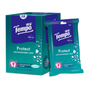 Tempo/得宝湿巾卫生无酒精不粘腻湿巾纸整盒装婴儿温和12片*5包