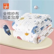 gb好孩子婴儿浴巾纯棉超柔吸水纱布浴巾
