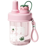 【蜜蜂欢乐社】zippo水杯女生高颜值吸管杯子tritan随行便携夏季