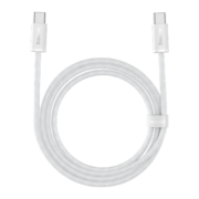 倍思 双头type-c数据线 PD100W快充线c to c车载充电线5A适用苹果iPad Pro/MacBook华为笔记本 2米白
