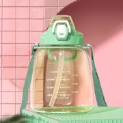 kocotree 儿童吸管大肚杯绿色1.2L