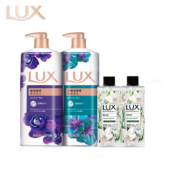 京喜特价：力士(LUX) 精油香氛沐浴露 幽莲1kg+恣情1kg+如梦100g*2 共4瓶
