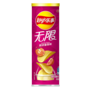 乐事（Lay's）无限薯片 零食 休闲食品 鲜浓番茄味104g罐装 膨化食品