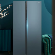 Midea 美的 BCD-600WKPZM(E) 风冷对开门冰箱 600L 石砾青