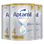 爱他美（Aptamil）【品牌官方授权】澳洲爱他美Aptamil白金版婴儿配方奶粉900g全段 白金4段-3罐（效期到24年3月）