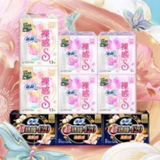 苏菲 裸感S超薄姨妈巾日夜66片组合装+赠14片 共80片