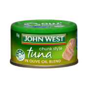 需亲子会员：JOHN WEST 西部约翰 橄榄油浸金枪鱼罐头 95g/罐*8件