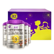 京东百亿补贴：a2 艾尔 至初 幼儿配方奶粉 3段 900g*4罐