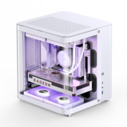 乔思伯（JONSBO）TK-1白色 双曲面侧透MATX游戏机箱（支持240冷排/ATX电源/Type-c Gen2 10Gbps+/垂直风道）