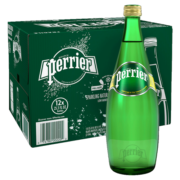 巴黎水（Perrier） 法国原装Perrier巴黎水青柠味气泡水天然矿泉水罐整箱装 【超值】原味750ml*12