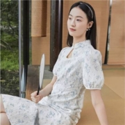 3COLOUR 三彩 女士改良旗袍连衣裙 D372I1038L1046