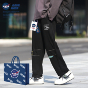 NASA GAVK美式男款春季情侣长裤潮牌高街宽松休闲直筒裤子运动女